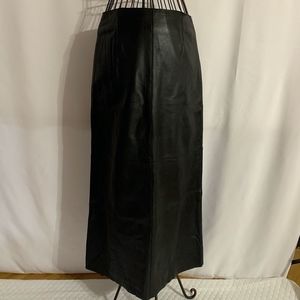 Black Leather Maxi Skirt